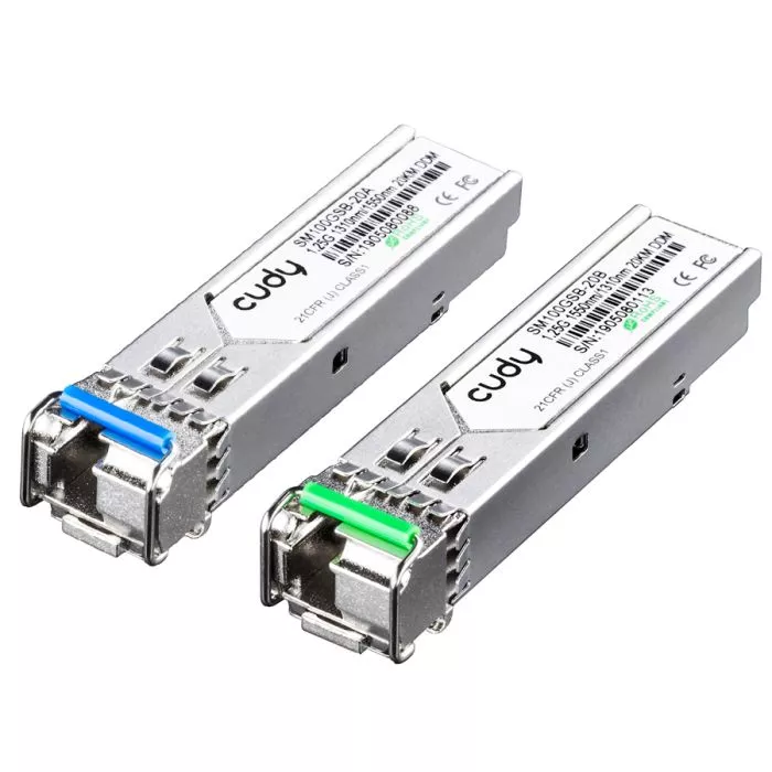 Cudy Single Mode 1.25G LC Bi-Directional SFP 20km - SM100GSB-20AB